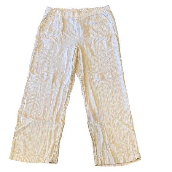 NWT GAP Women's Mid Rise Gauze Wide Leg Pull On Pant Beige Size XL - Picture 2 of 10